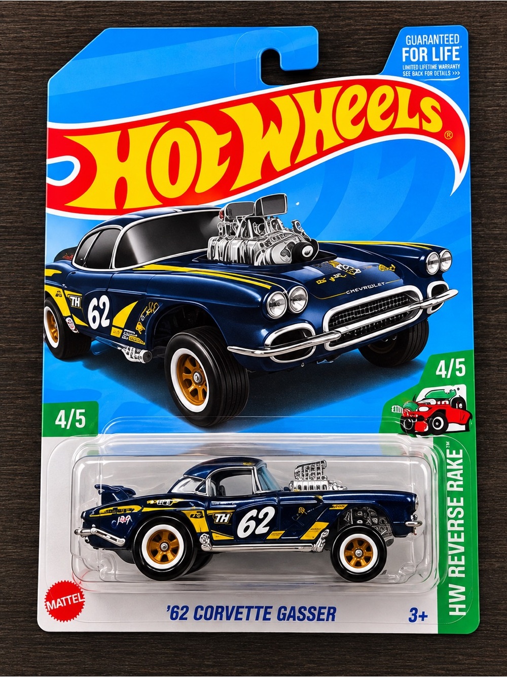 STH 2025 Hot Wheels ’62 Corvette Gasser Super Treasure Hunt STH 182/250